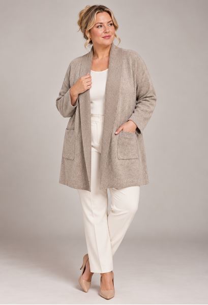 Immagine di CAHSMERE AND VISCOSE OPEN CARDIGAN